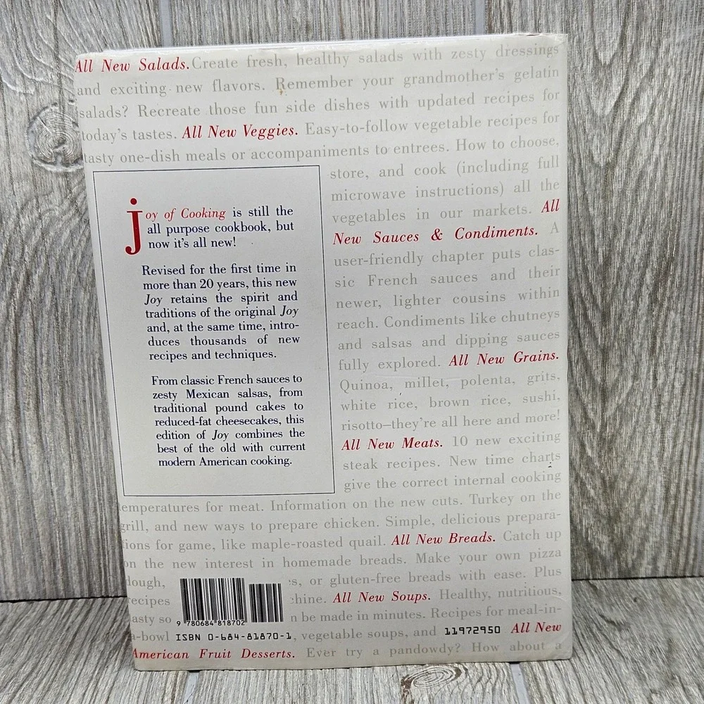 Joy of Cooking 1997 Hardcover Cookbook Irma Rombauer Becker Scribner 0684818701